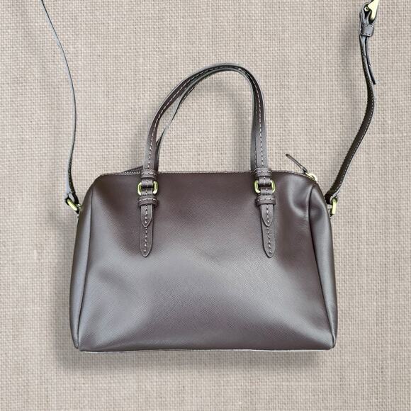 Coach Mini Bennet Crossbody Satchel Purse – Dark Brown Leather Handbag - Picture 3 of 4